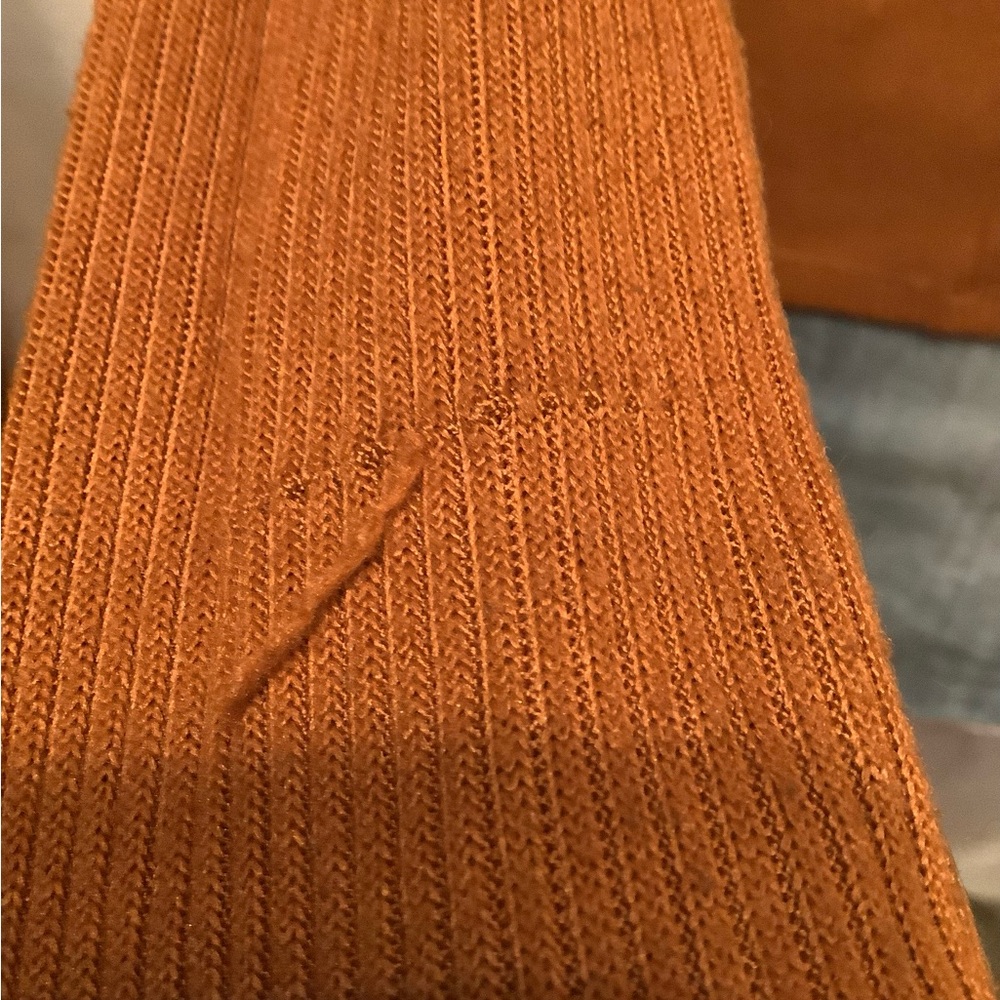 Free Assembly Women's XS Button-Up Orange Sweater - Picture 10 of 11